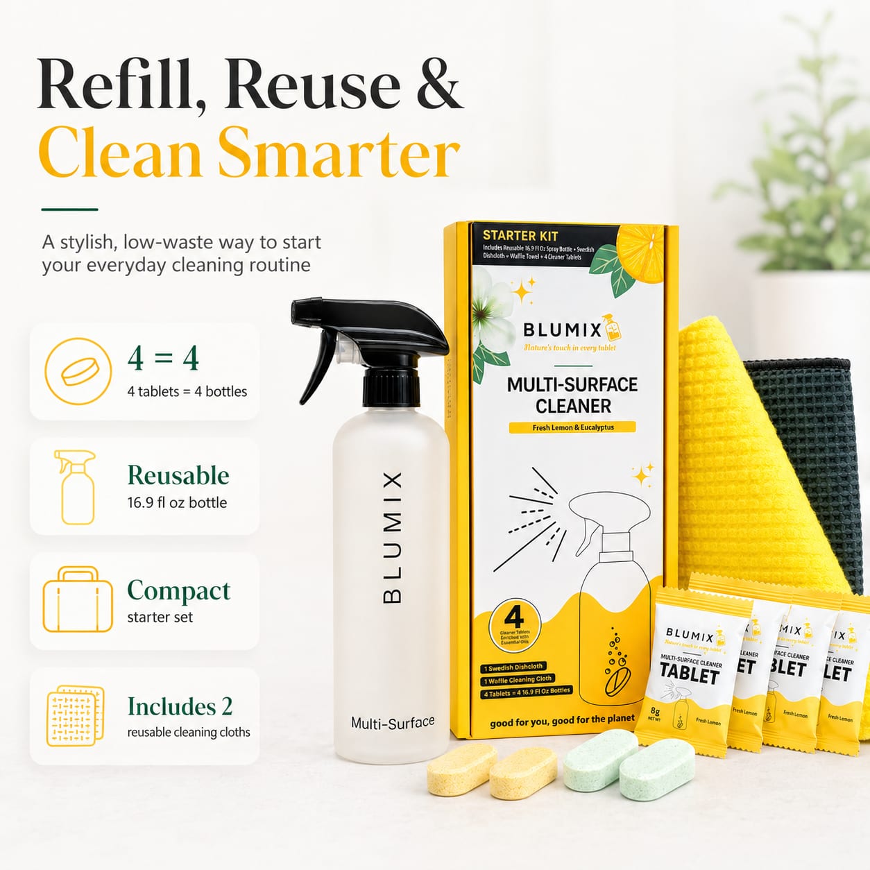 Refill, reuse & clean smarter